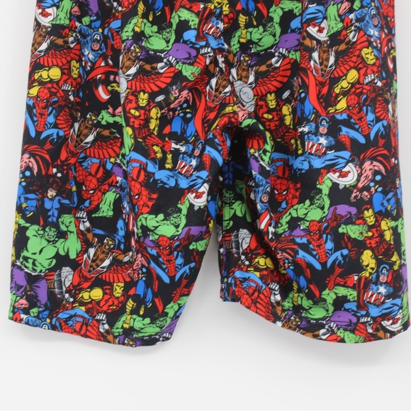 MARVEL Comics Superhero Lined Swim Trunks Swim Shorts Mens Small - Picture 9 of 9